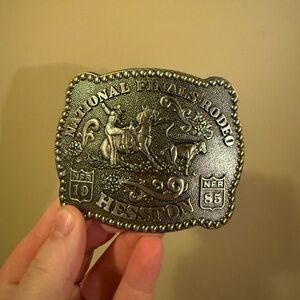 1985 Hesston National Finals Rodeo Belt Buckle